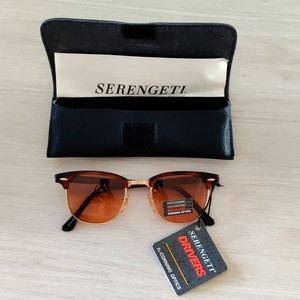 Serengeti 6277 Drivers Clubmaster Vintage Sunglasses